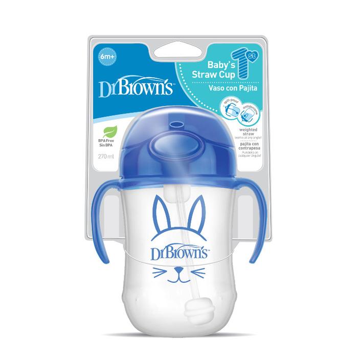 Blue Baby’s 1St W Handles Straw 270ml Cup